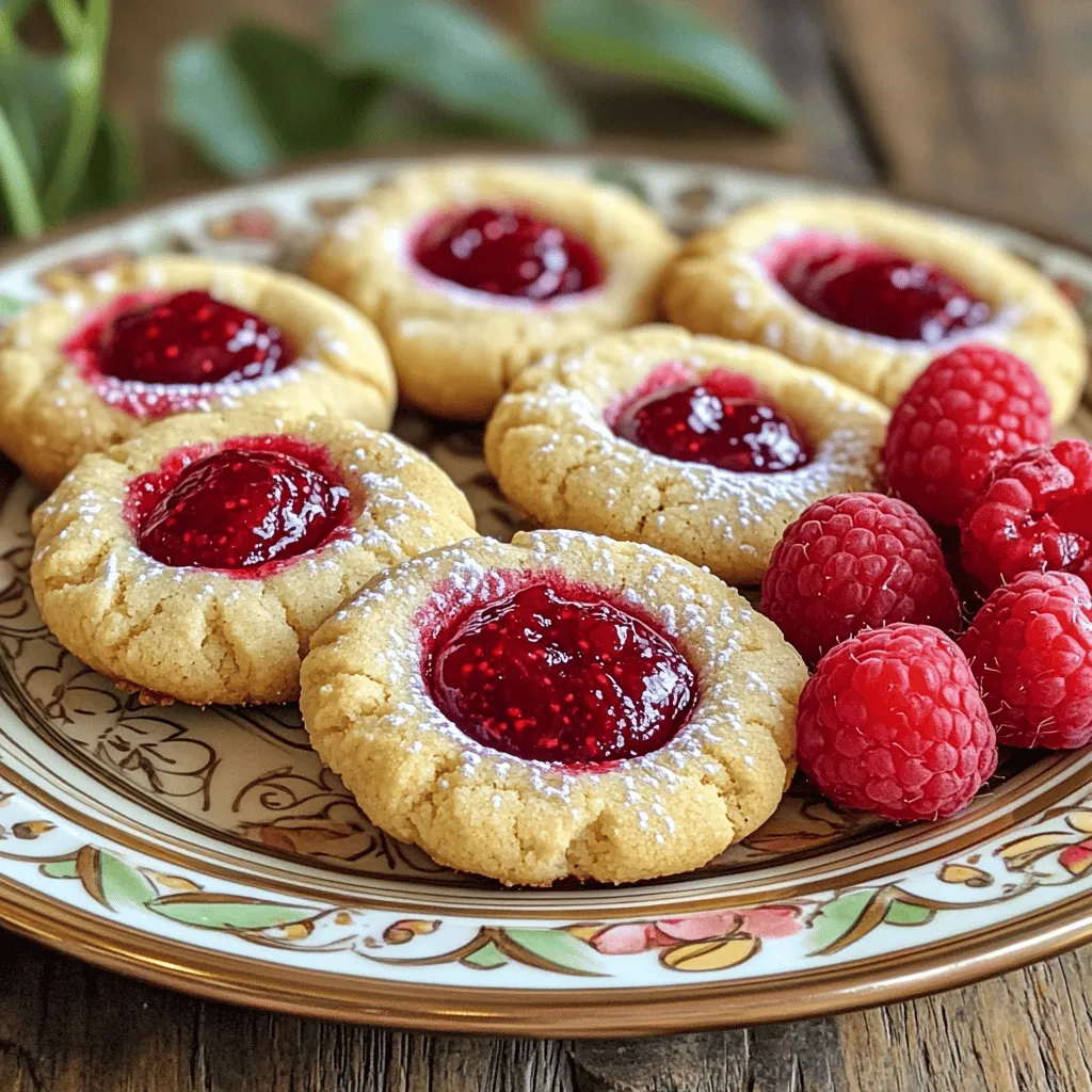 Raspberry Almond Thumbprint Cookies Delightful Treat
