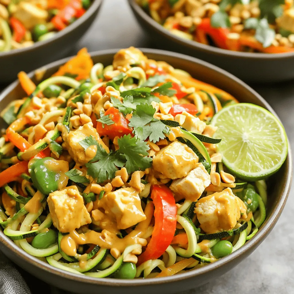 Minute Thai Peanut Zoodle Stir Fry Recipe Delight