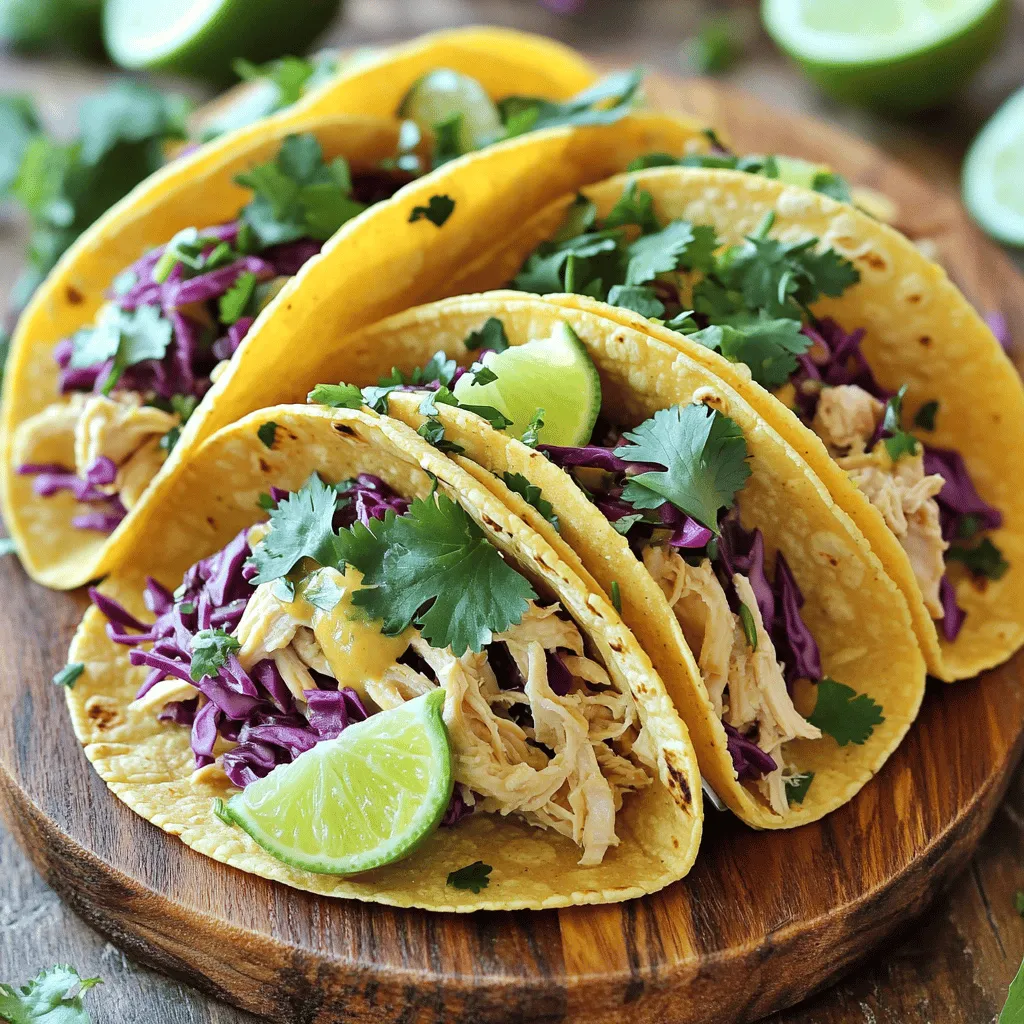 Slow Cooker Coconut Lime Chicken Tacos Delight