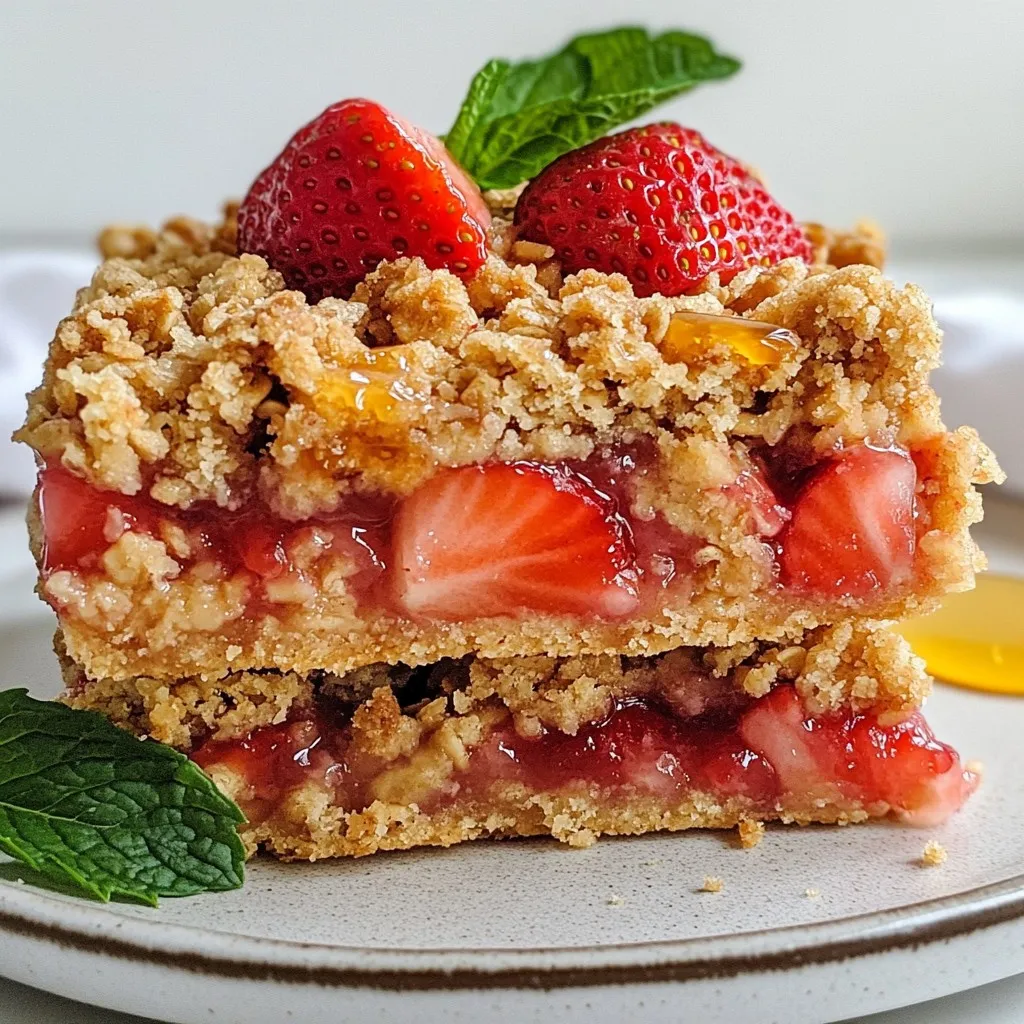 Strawberry Oatmeal Bars Healthy and Tasty Snack