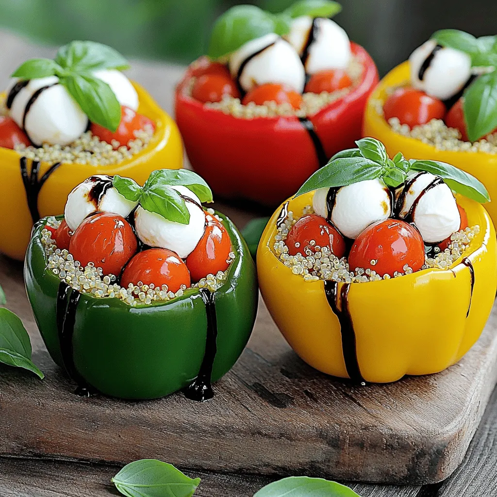 Caprese Quinoa Stuffed Peppers Tasty and Healthy Meal
