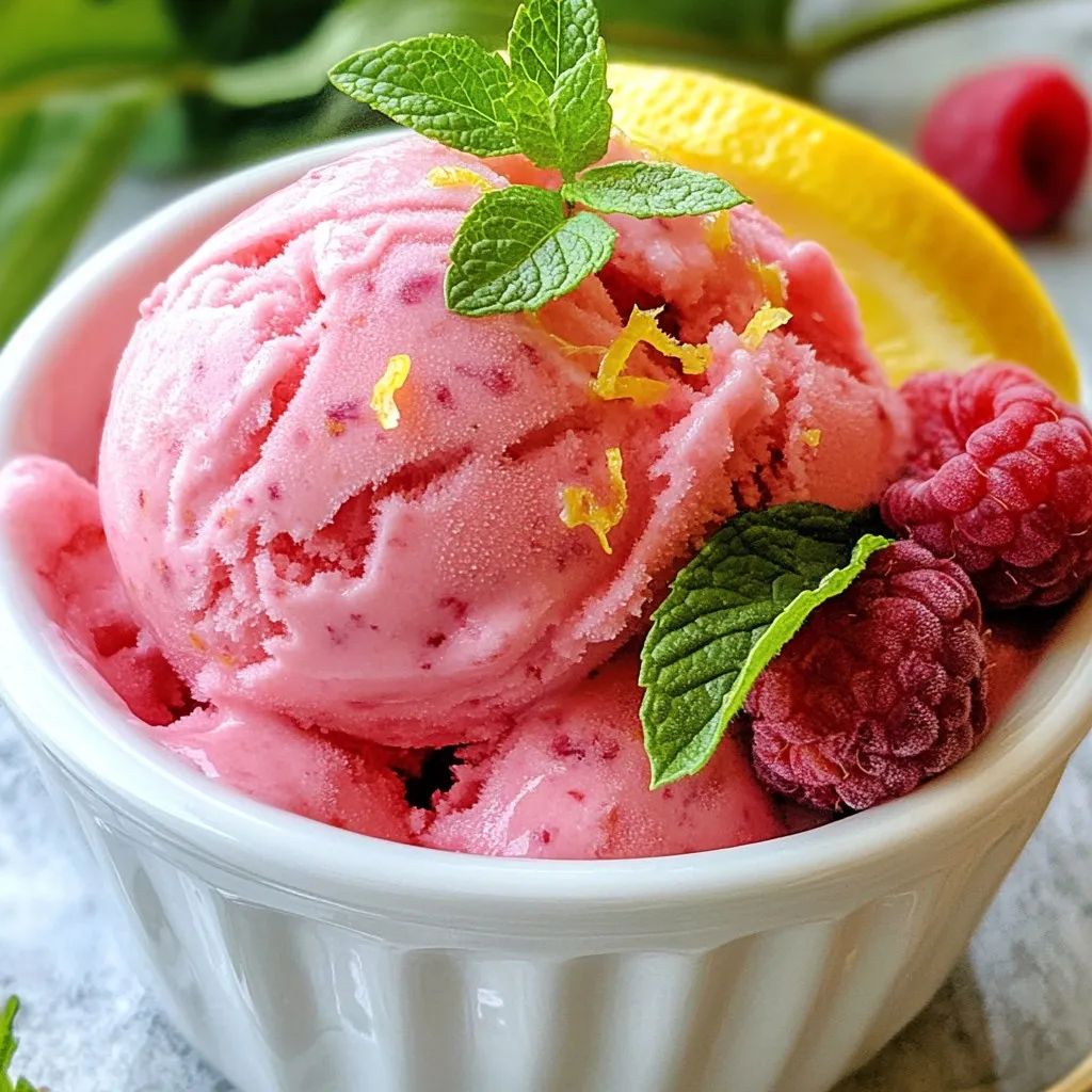 Raspberry Lemonade Sorbet Refreshing Summer Treat
