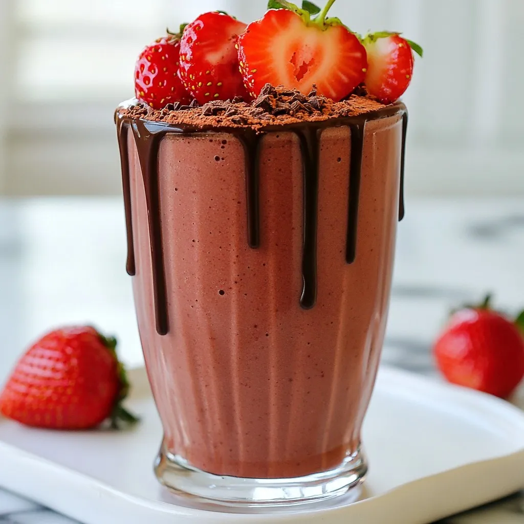 Chocolate Covered Strawberry Smoothie Delightful Recipe