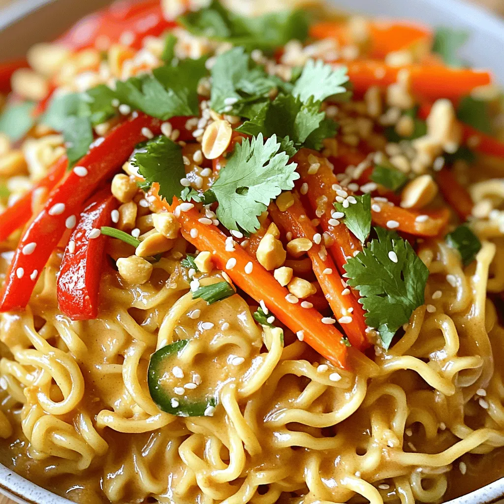 Spicy Thai Peanut Ramen Flavorful and Easy Recipe