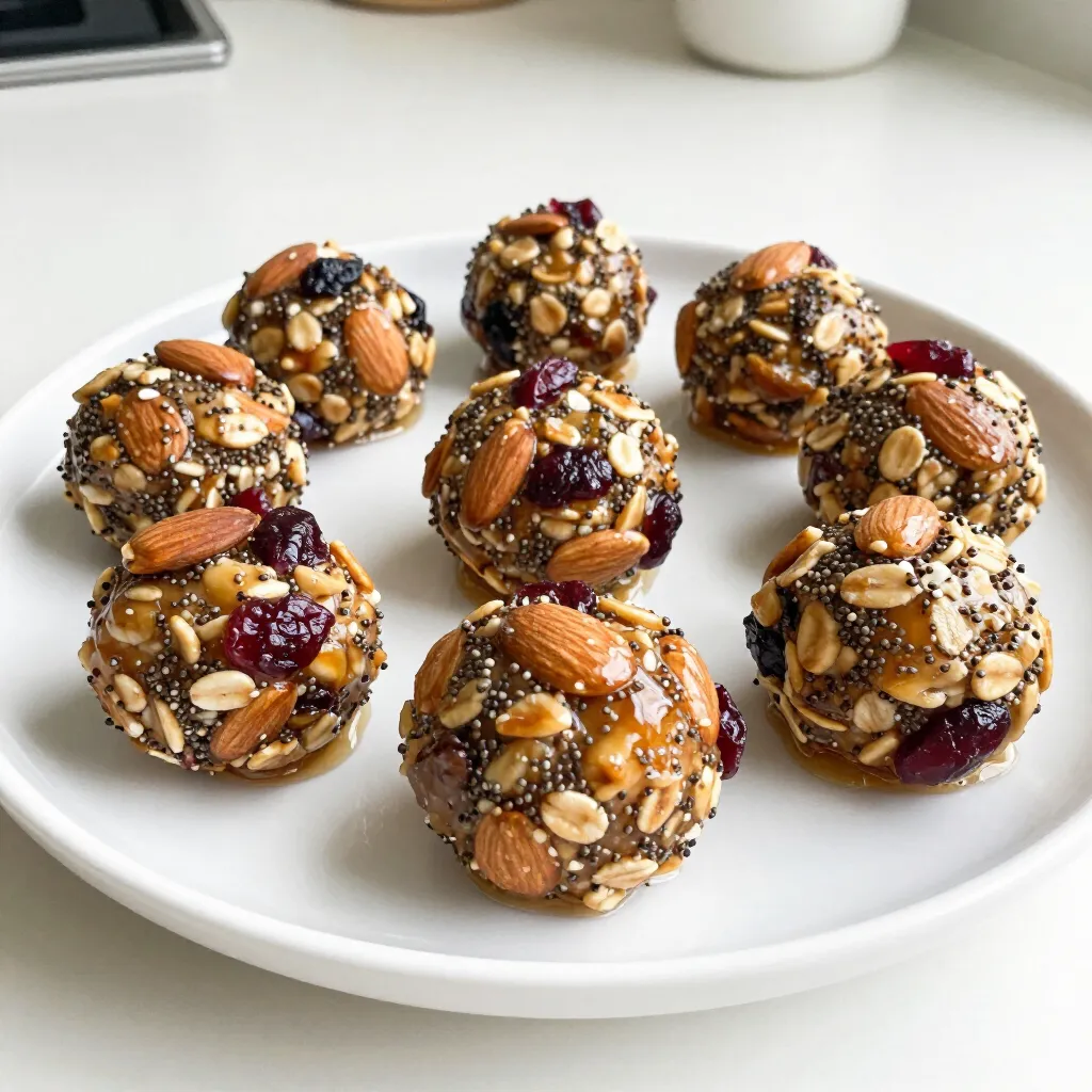 Almond Cranberry Energy Bites Healthy Snack Option