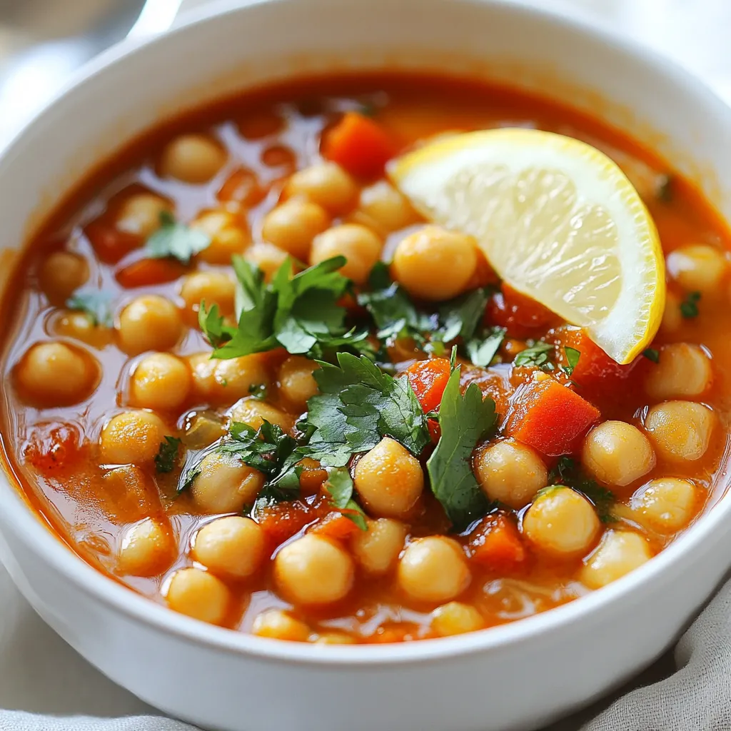 Spicy Harissa Chickpea Soup Comforting and Hearty Meal