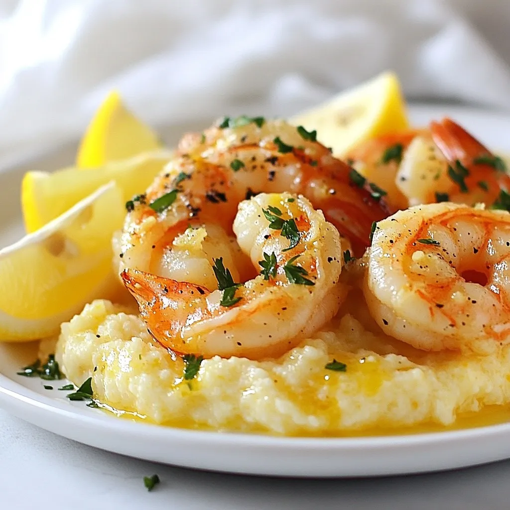 Lemon Garlic Shrimp &#038; Grits Flavorful and Easy Dish