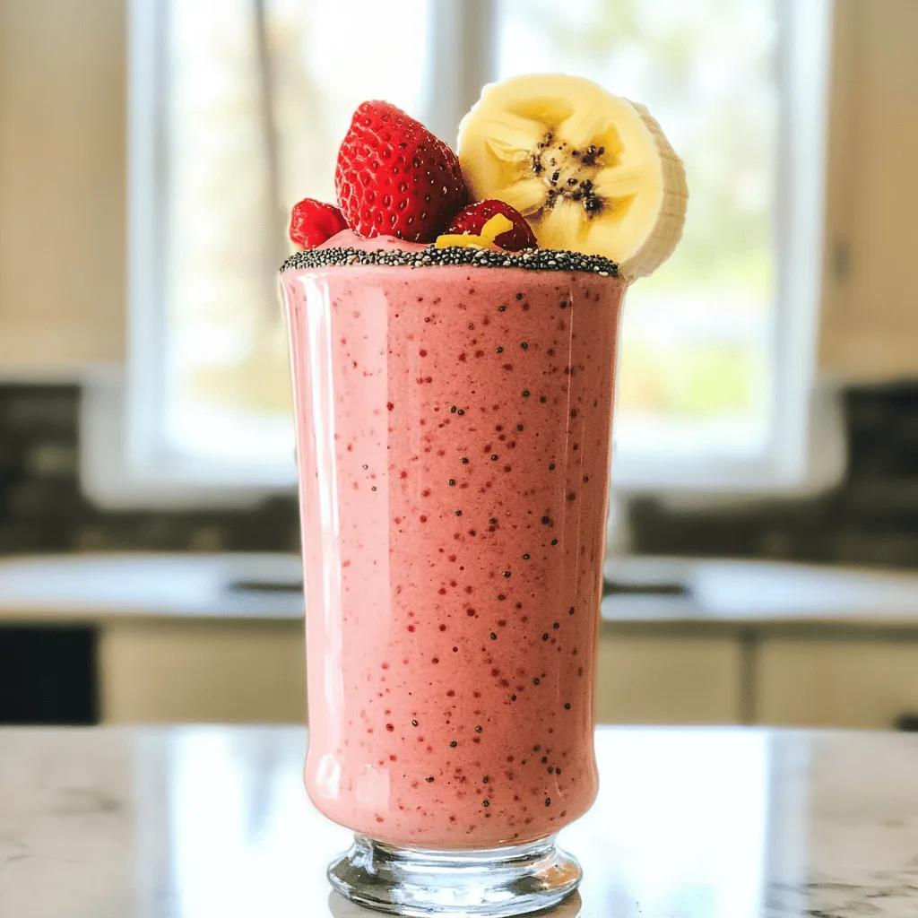 Strawberry Oatmeal Smoothie Healthy and Wholesome Treat