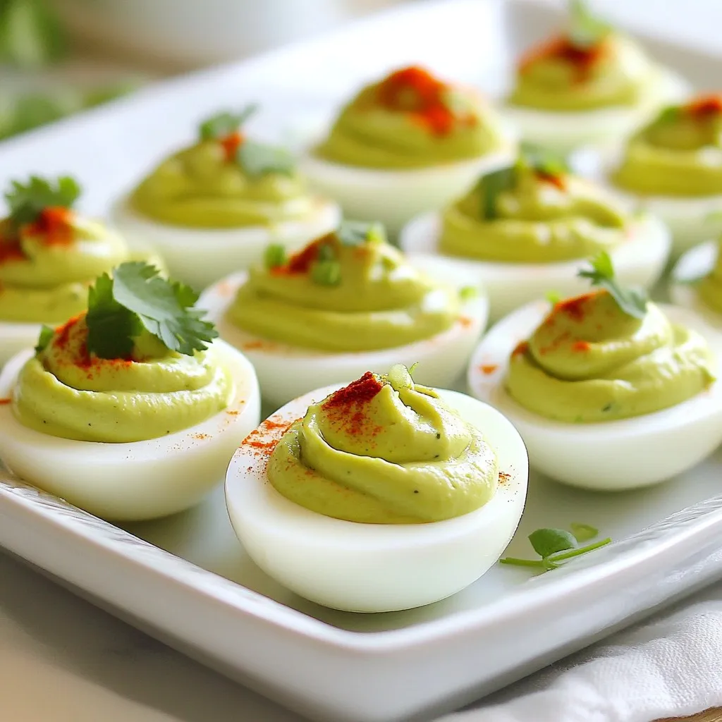 Avocado Deviled Eggs Simple and Flavorful Treat