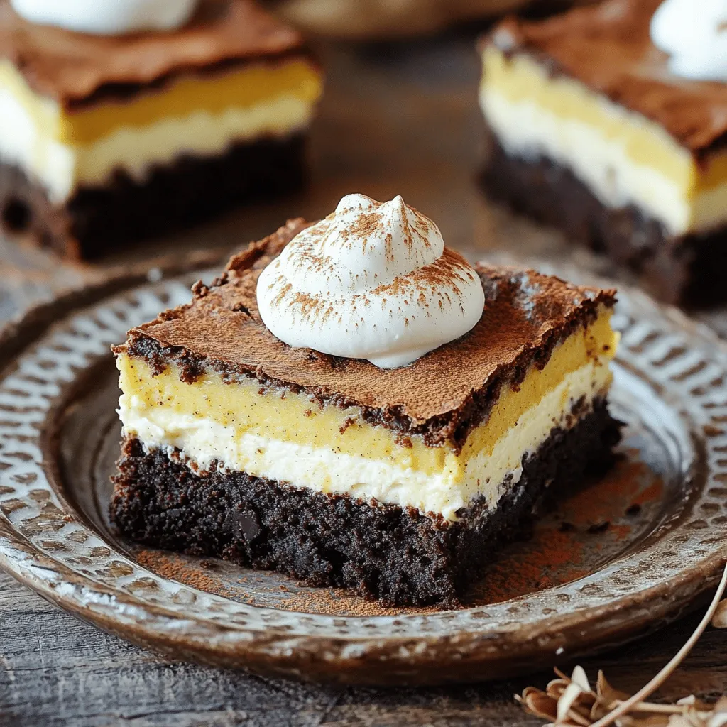 Pumpkin Cheesecake Brownie Bars Tasty Fall Delight