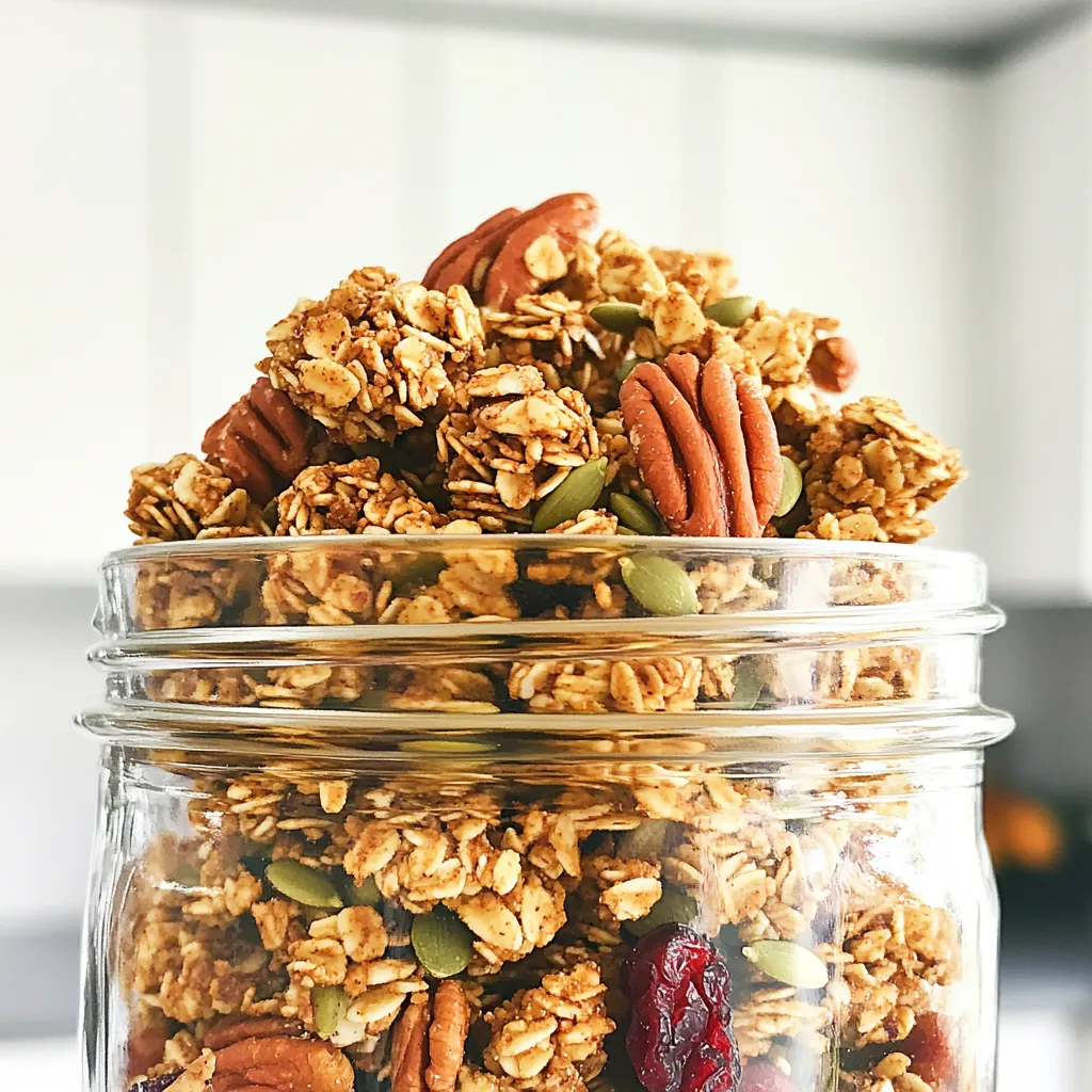 Spiced Maple Pecan Granola Clusters Simple Recipe