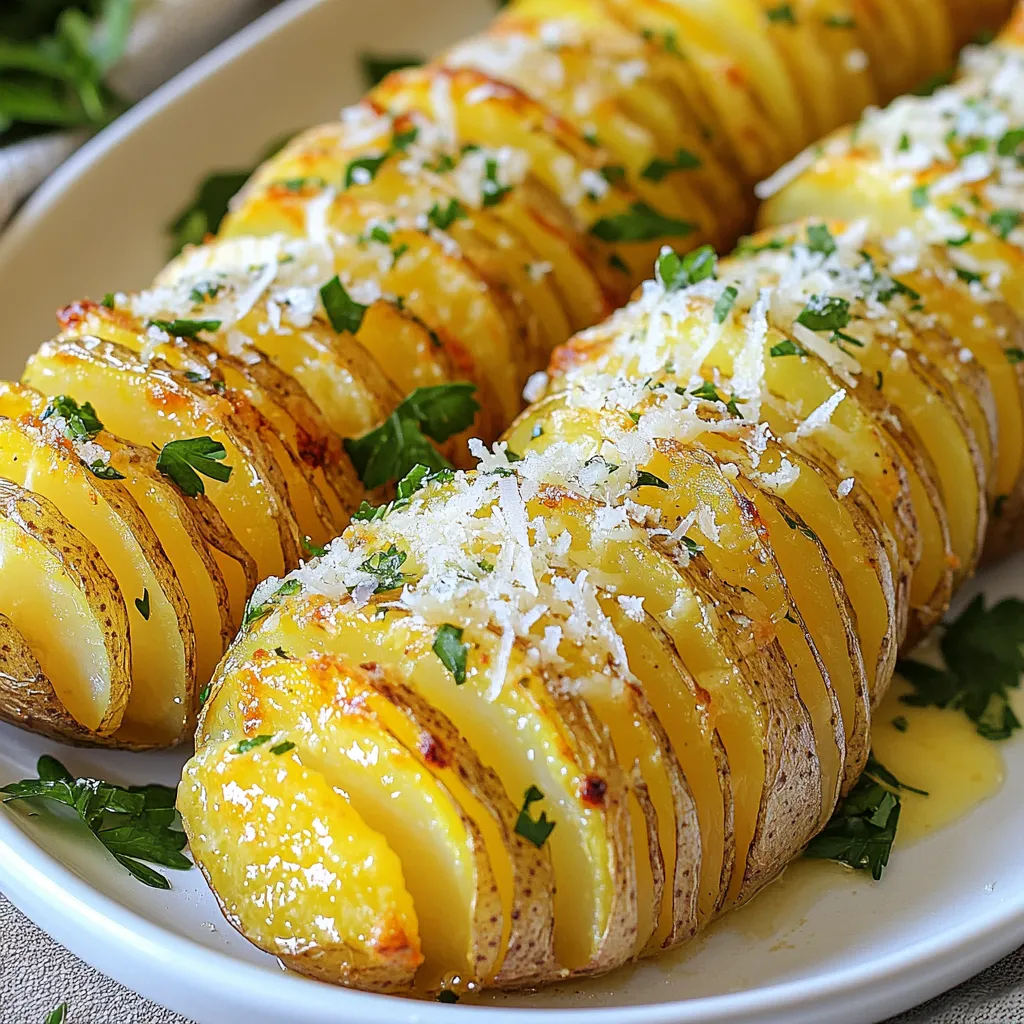 Garlic Parmesan Hasselback Potatoes Crispy Delight