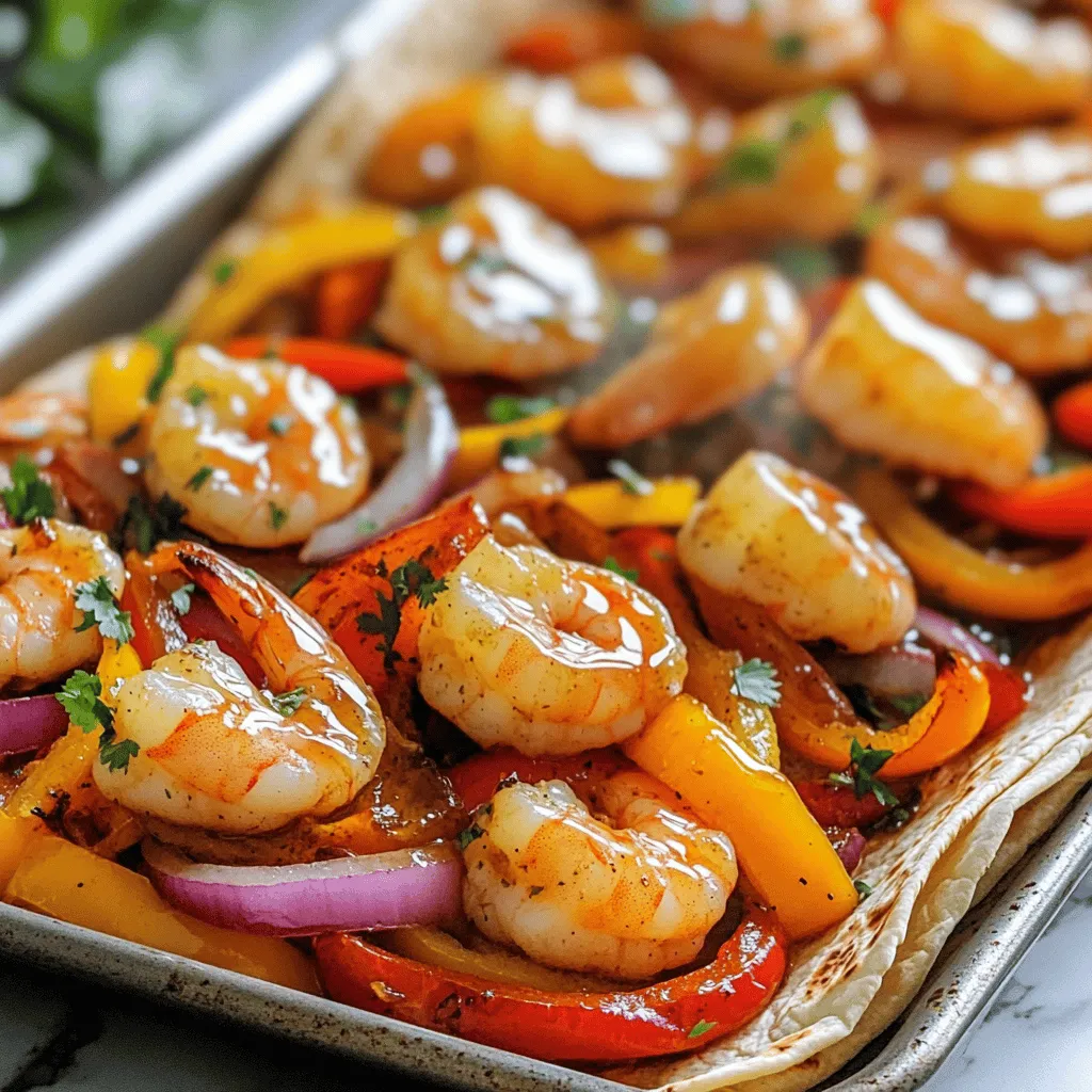 Sheet-Pan Honey Garlic Shrimp Fajitas Tasty Delight
