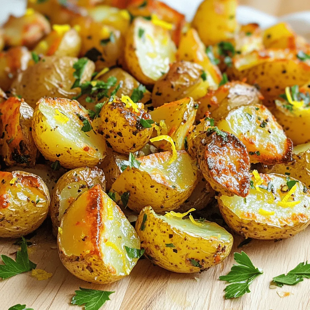 Greek Lemon Garlic Roasted Potatoes Flavorful Delight