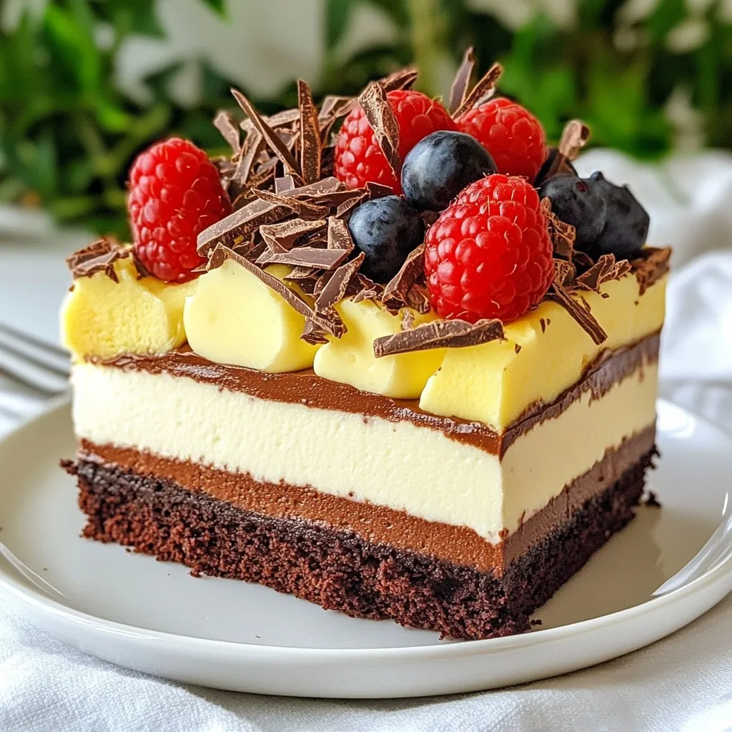 Triple Chocolate Mousse Cake Decadent Dessert Delight