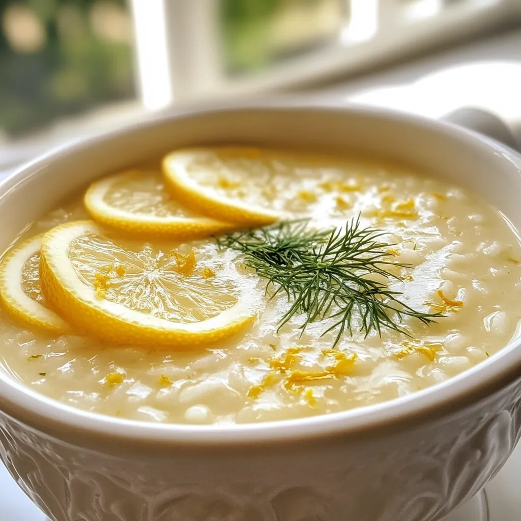 Greek Lemon Rice Soup Comforting and Flavorful Bowl