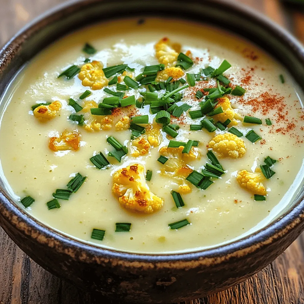 Creamy Roasted Cauliflower Soup Simple and Savory Dish