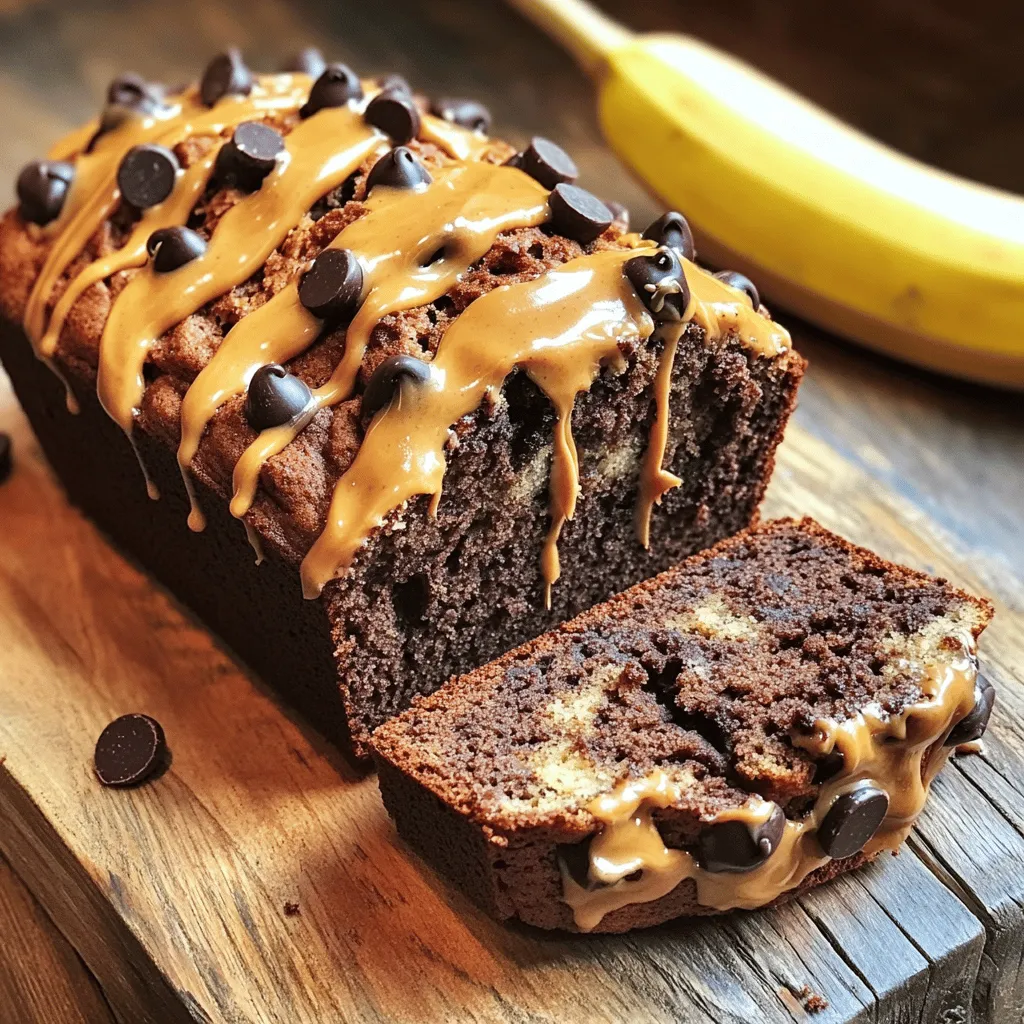 Chocolate Peanut Butter Banana Bread Delightful Treat