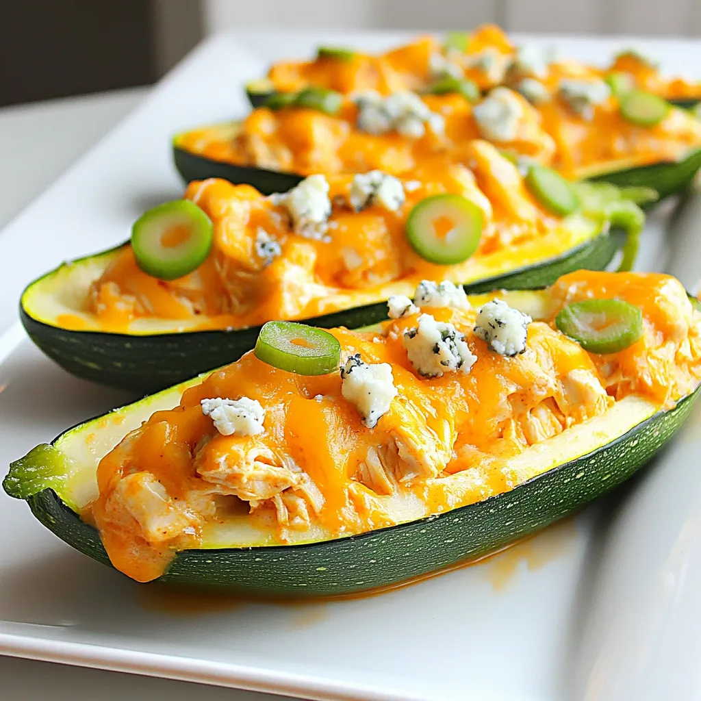 Buffalo Chicken Zucchini Boats Flavor-Packed Dish