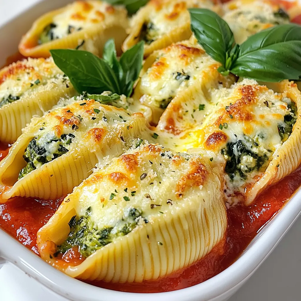 Creamy Spinach Stuffed Shells Savory and Satisfying Dish
