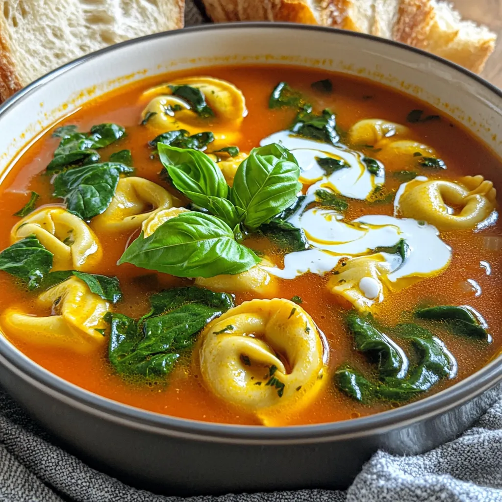 Slow Cooker Tomato Basil Tortellini Soup Delicious Dish