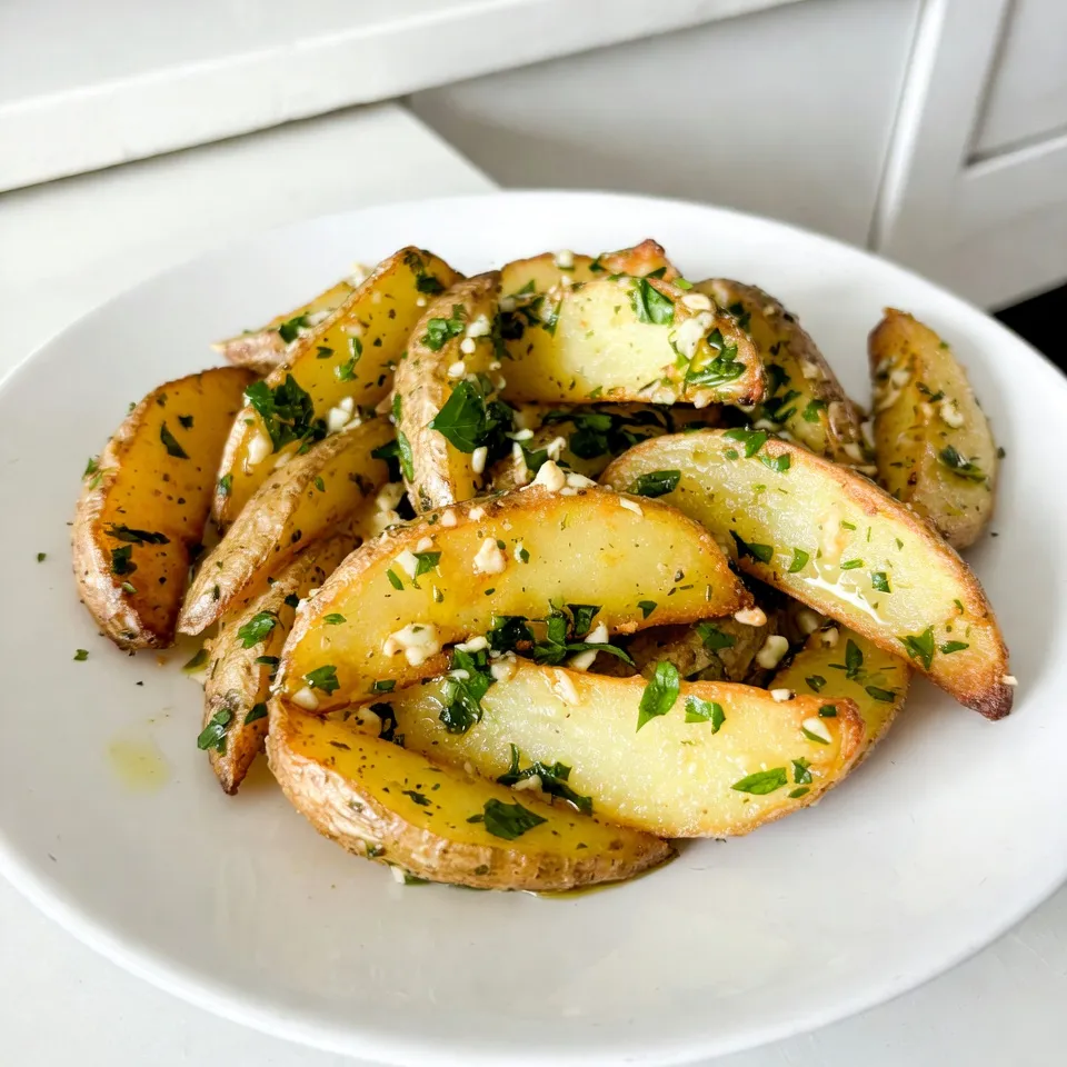 Garlic Herb Potato Wedges Crispy and Flavorful Snack