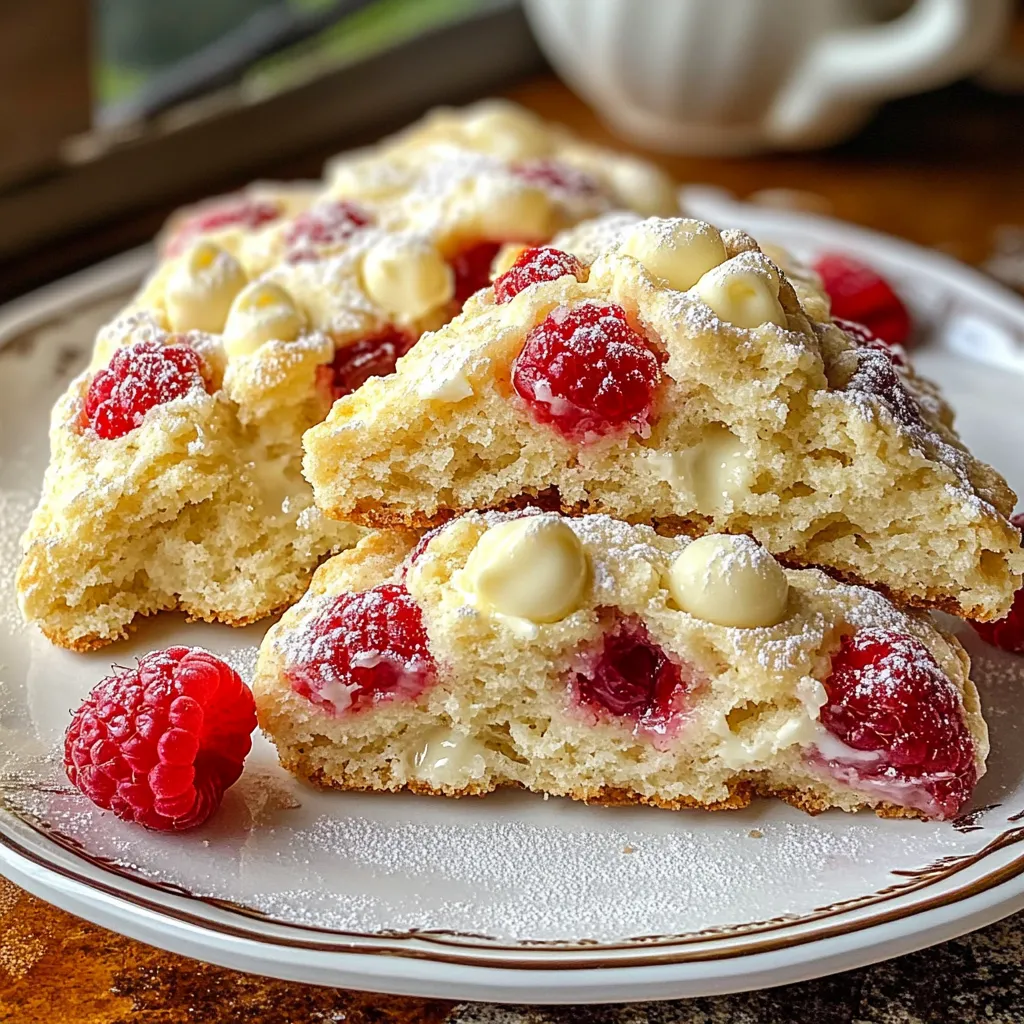 Raspberry White Chocolate Scones Tasty and Simple Treat