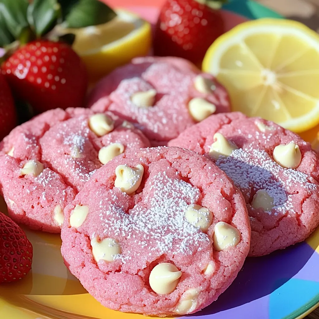 Strawberry Lemonade Cake Mix Cookies Easy and Delightful