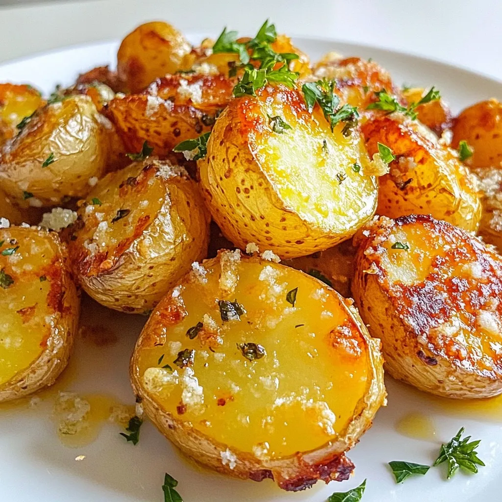Garlic Parmesan Roasted Potatoes Easy side dish recipe