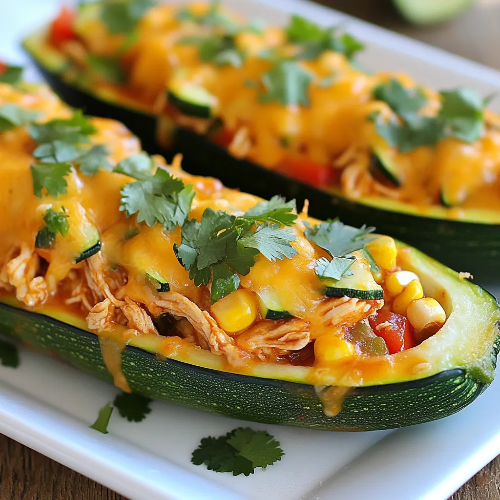 BBQ Chicken Zucchini Boats Flavorful and Easy Recipe