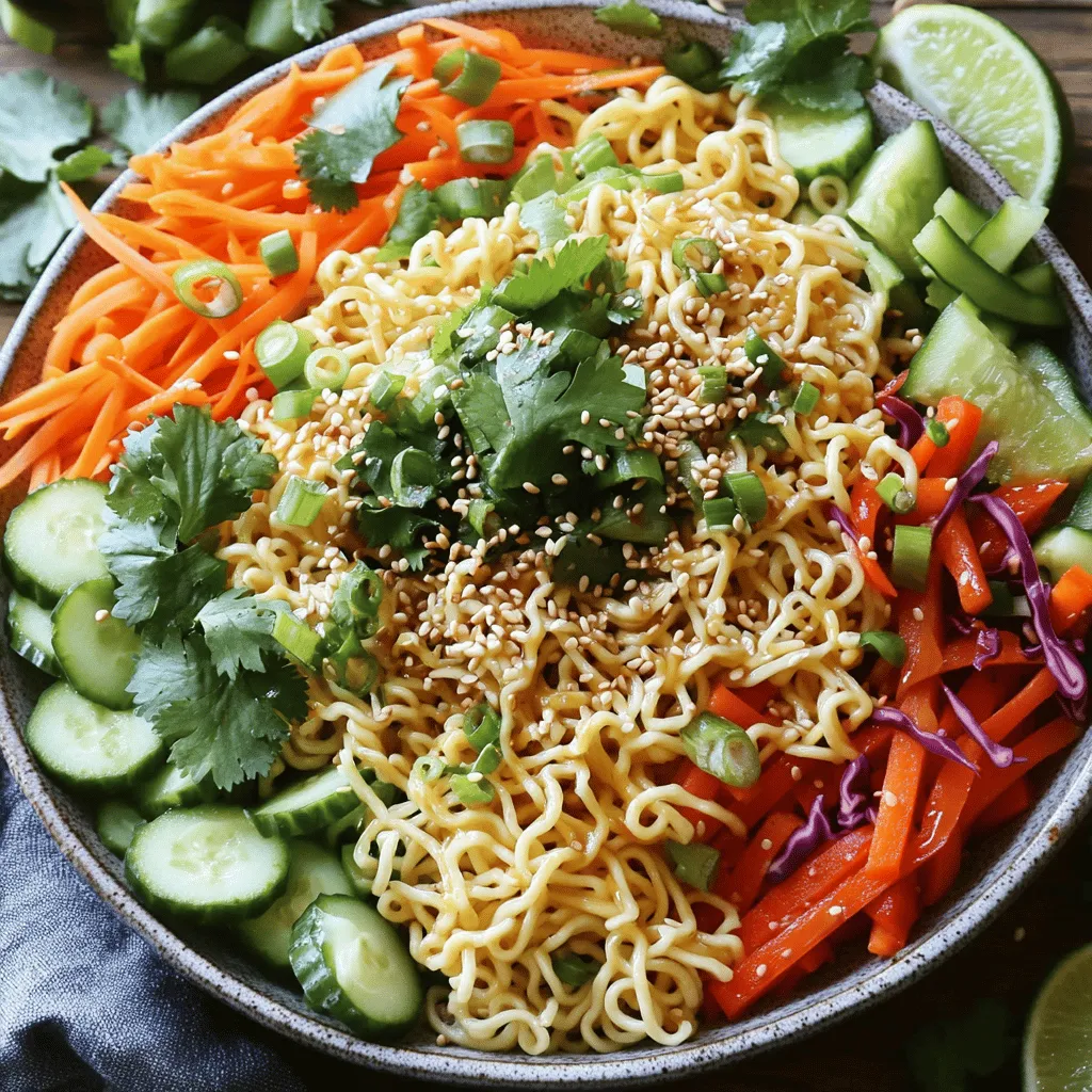 Savory Sesame Garlic Ramen Salad Recipe to Enjoy