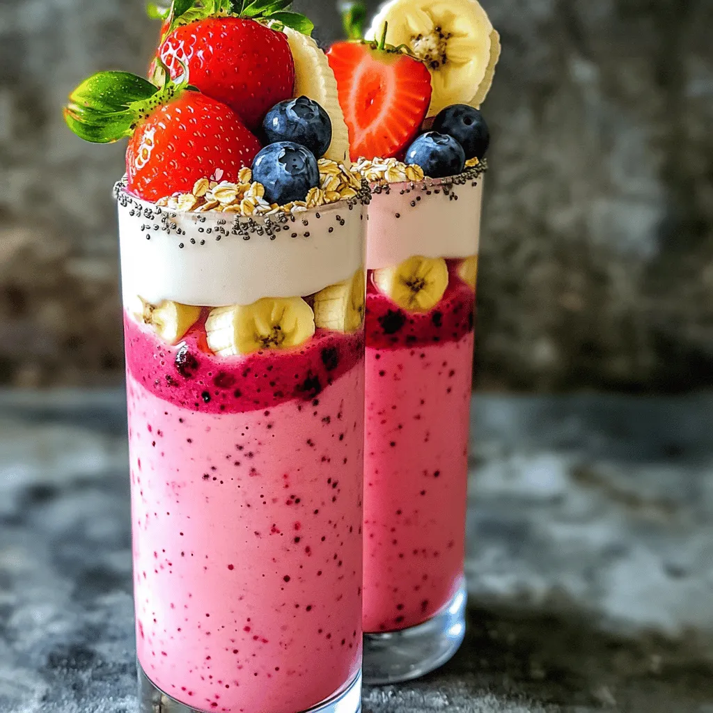 Berry Banana Oat Smoothie Easy and Healthy Blend