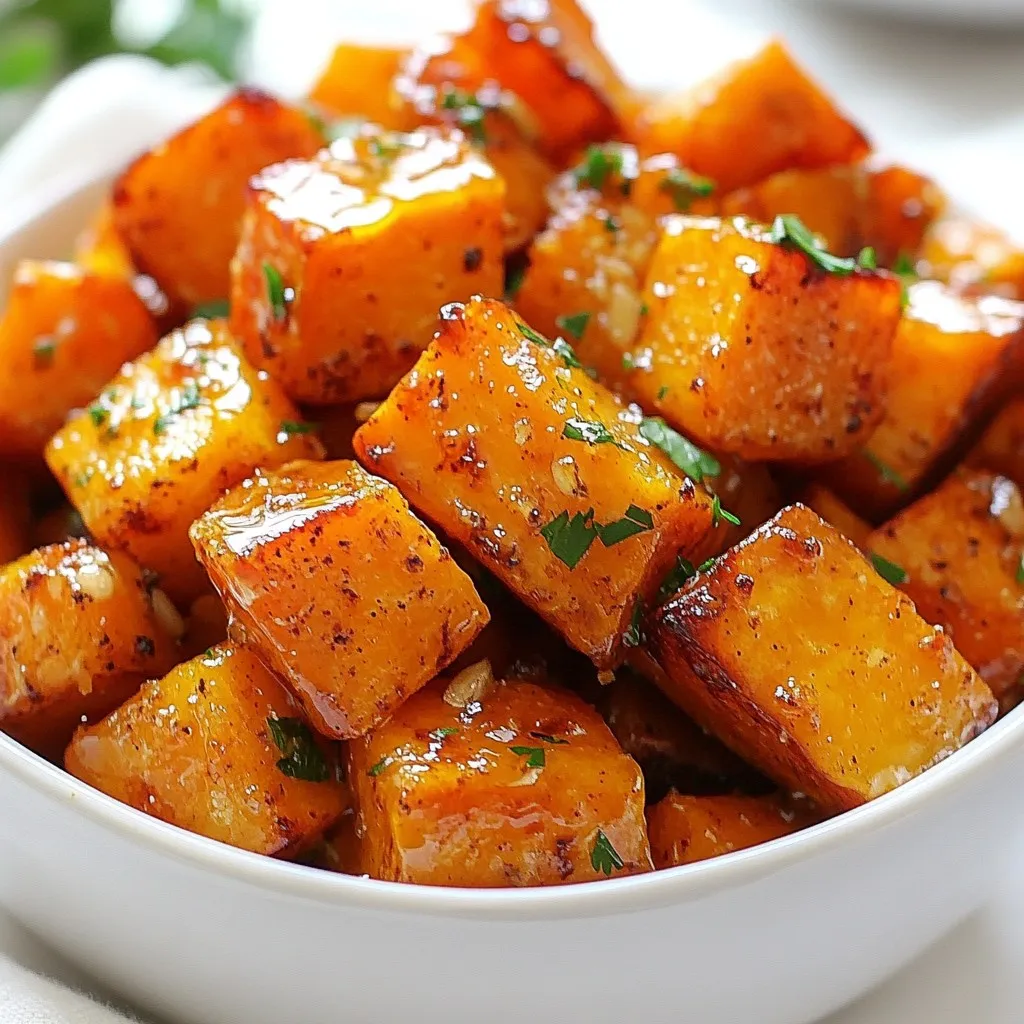 Honey Garlic Roasted Sweet Potatoes Simple Delight