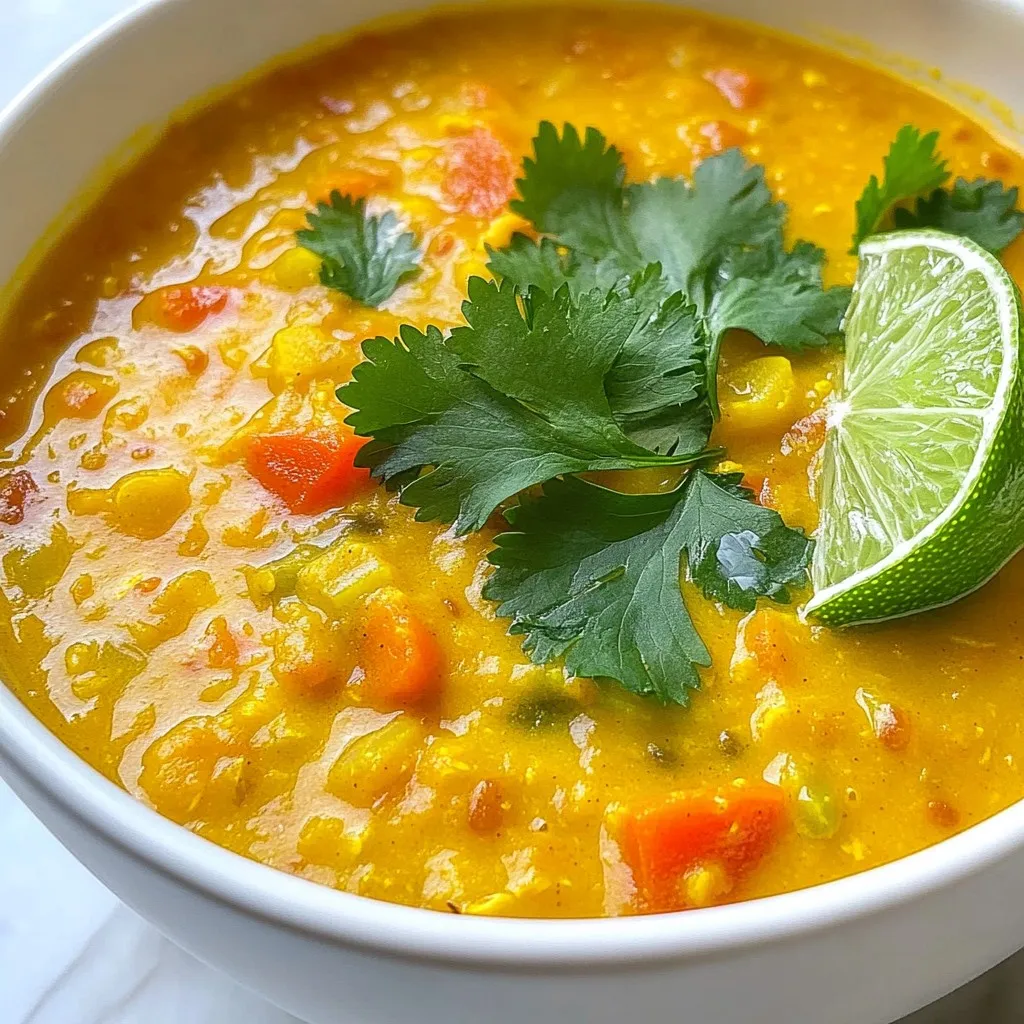 Coconut Curry Lentil Soup Flavorful and Nourishing Dish