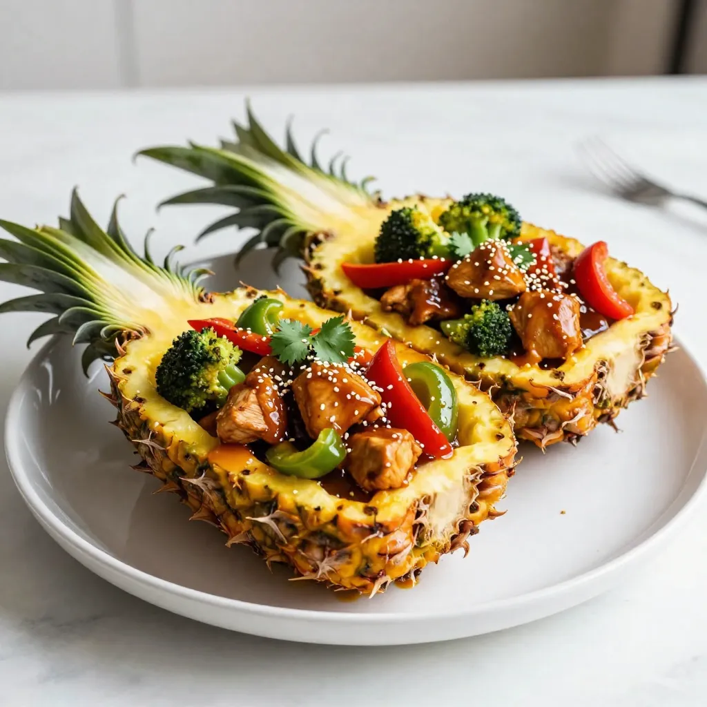 Teriyaki Chicken Pineapple Boats Flavorful and Fun Dish
