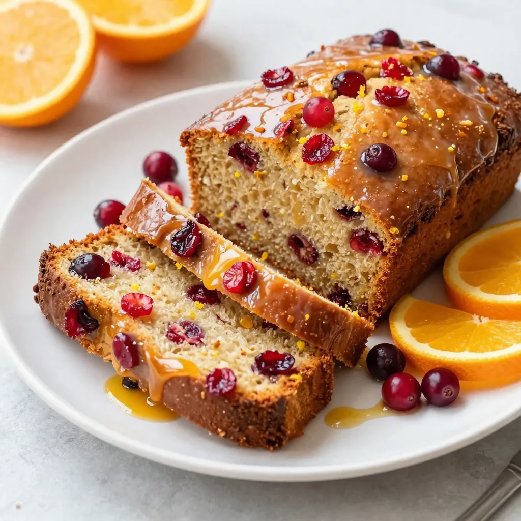 Orange Glazed Cranberry Bread Simple and Tasty Treat