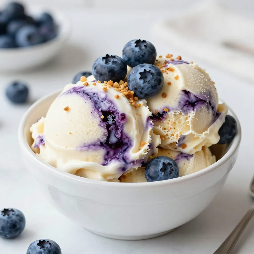 Savory Blueberry Cheesecake Ice Cream Simple Delight