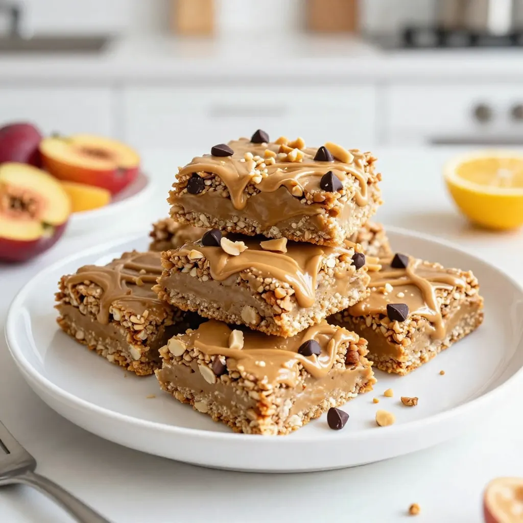 Peanut Butter Oatmeal Bars Soft and Chewy Delight