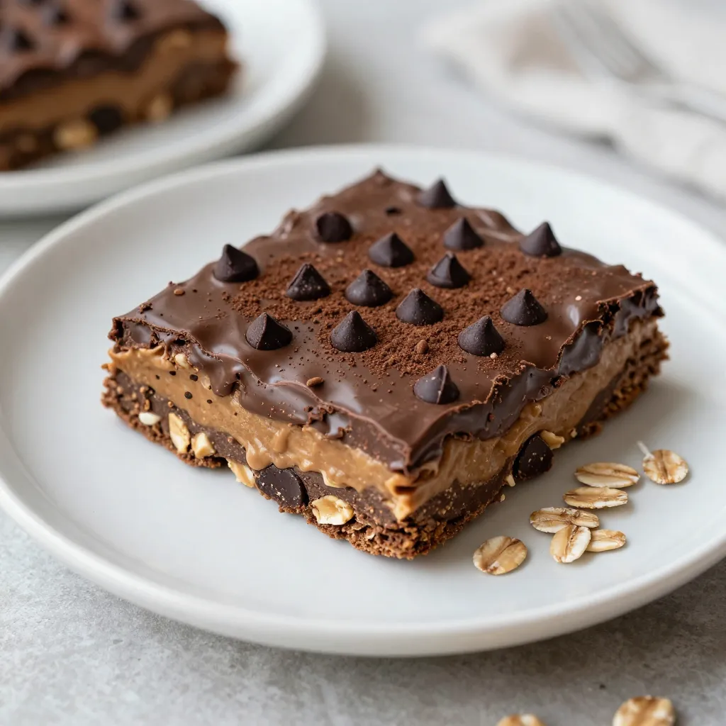 Chocolate Peanut Butter Oat Bars Simple and Tasty Treat