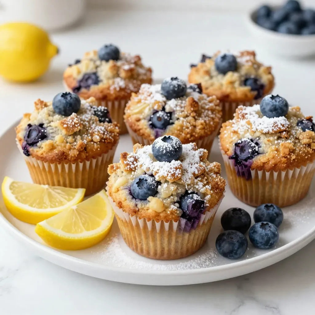 Lemon Blueberry Streusel Muffins Delightful Treat