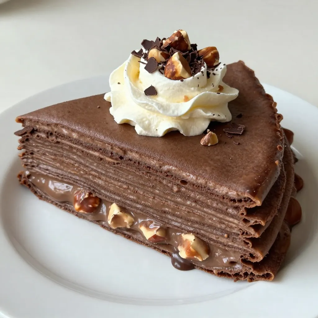 Chocolate Hazelnut Crepe Cake Rich and Tasty Delight