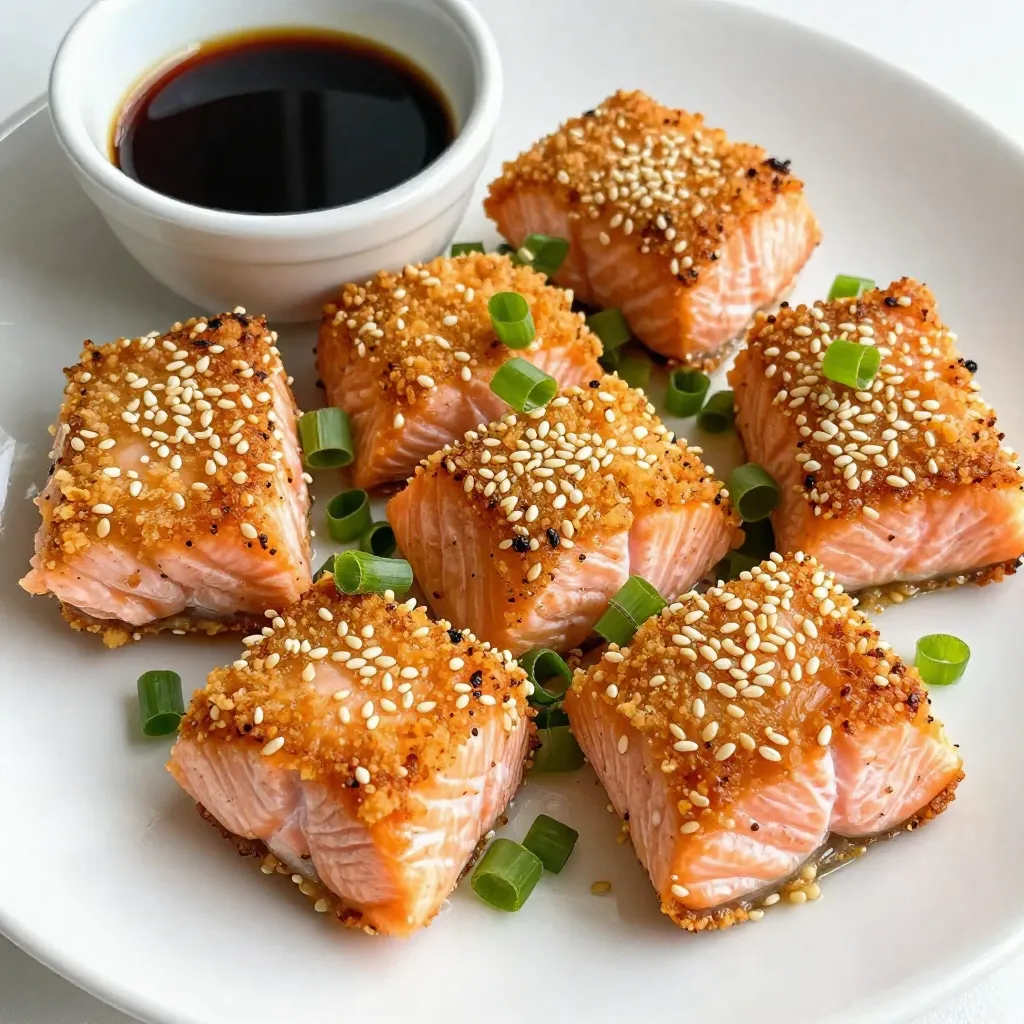Sesame Crusted Salmon Bites Flavorful and Easy Snack