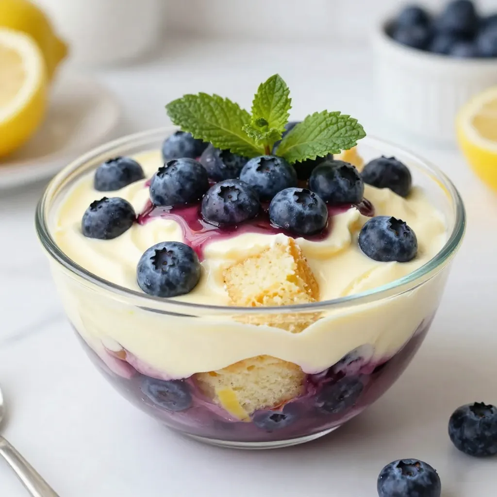 Lemon Blueberry Trifle Delightful Layered Dessert
