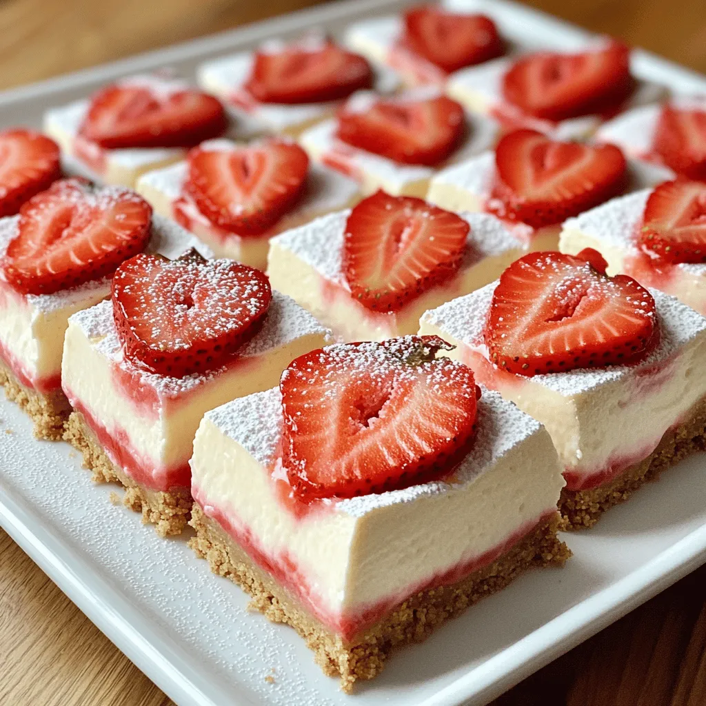 No-Bake Strawberry Cheesecake Bars Easy Treat