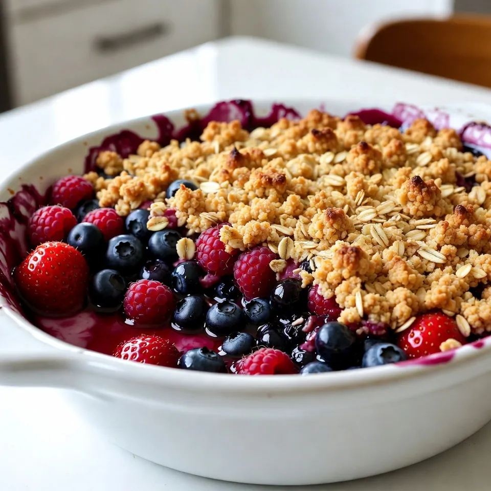 Triple Berry Crumble Delightful and Easy Recipe