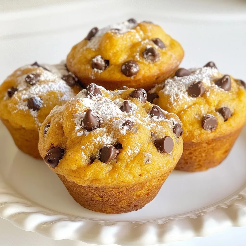 Chocolate Chip Pumpkin Muffins Tasty Fall Treat