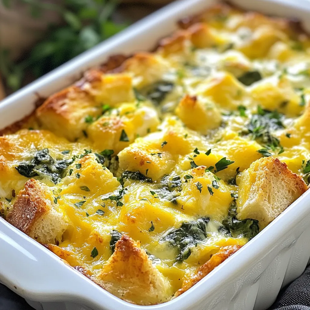 Cheesy Spinach Breakfast Casserole Simple Recipe