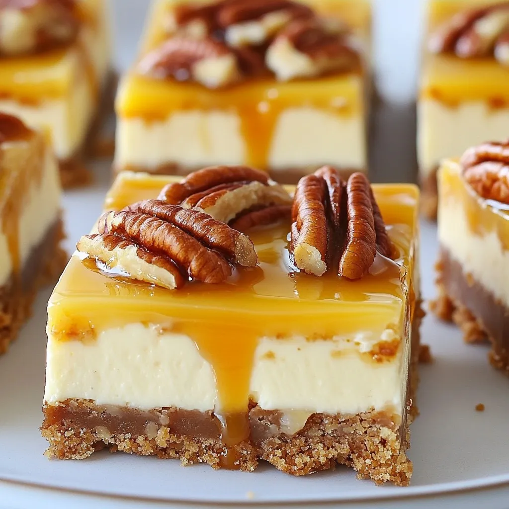 Caramel Pecan Cheesecake Bars Irresistible Treat