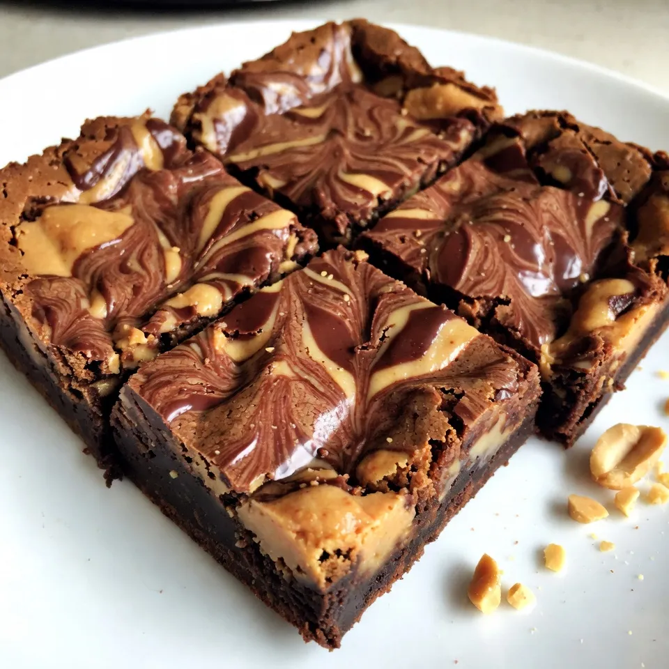 Chocolate Peanut Butter Swirl Brownies Delightful Treat