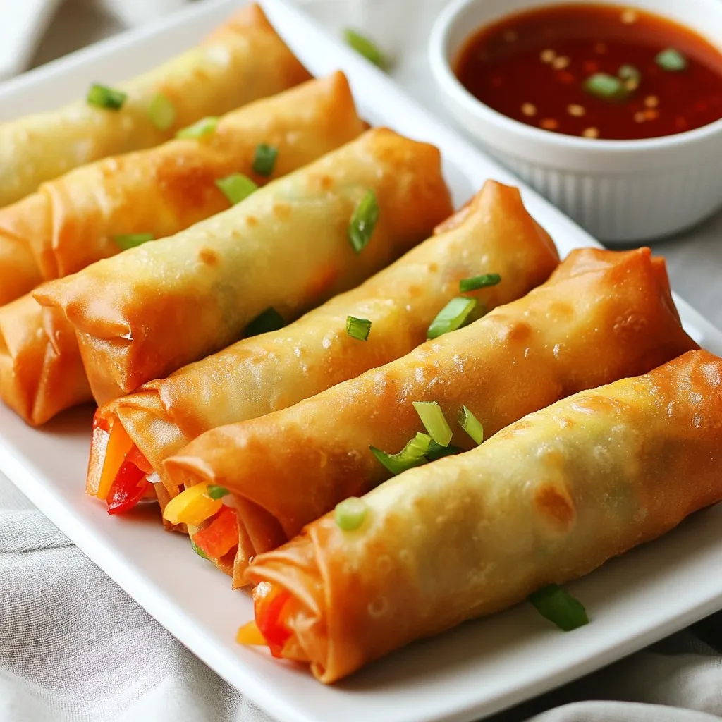 Air Fryer Veggie Spring Rolls Crunchy Snack Delight